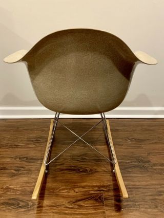 Vintage Eames Herman Miller Fiberglass Shell Rocker Rocking Chair - Greige 3