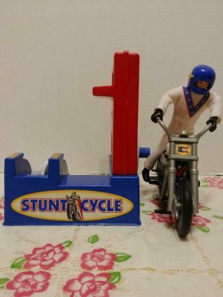 1998 Playing Mantis Evel Knievel Stunt Cycle Energizer And Figure Rare