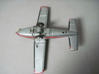 Vintage Japan Usagiya Cessna 180 tin litho Friction toy Airplane 7