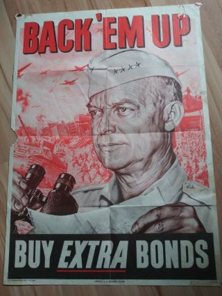 Us Wwii Propaganda Poster Eisenhower,  