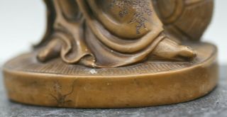 Exquisite Very Fine Antique Chinese Soapstone Carving Of A Lohan Monk c1800s 10