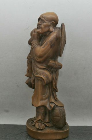 Exquisite Very Fine Antique Chinese Soapstone Carving Of A Lohan Monk c1800s 6