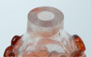 Fine Antique Chinese Imperial Dragon Chilong Red Glass Overlay Snuff Bottle 18th 6