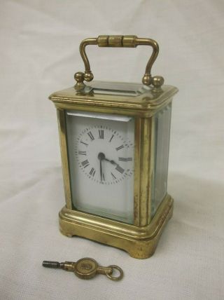 Tiny Miniature French Mantle Clock,  Stands Just 2.  75 Inches,  For Repair,