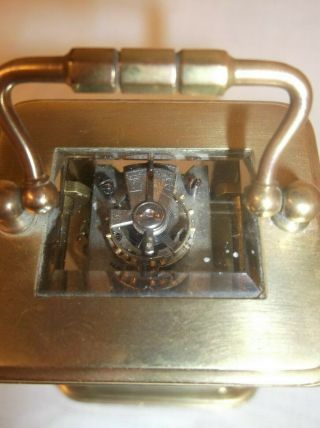 TINY MINIATURE FRENCH MANTLE CLOCK,  STANDS JUST 2.  75 INCHES,  FOR REPAIR, 3