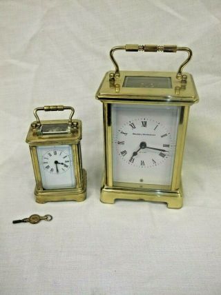 TINY MINIATURE FRENCH MANTLE CLOCK,  STANDS JUST 2.  75 INCHES,  FOR REPAIR, 4