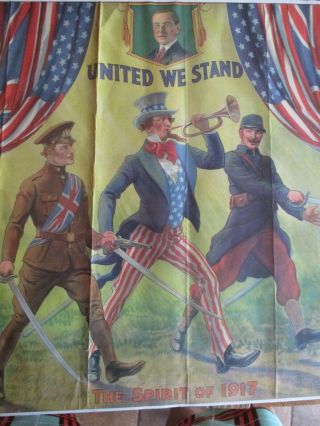 United We Stand The Spirit of 1917 James Lee (1918) WWI Poster 12