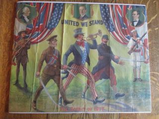 United We Stand The Spirit Of 1917 James Lee (1918) Wwi Poster