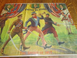 United We Stand The Spirit of 1917 James Lee (1918) WWI Poster 7
