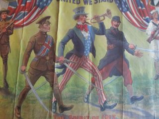 United We Stand The Spirit of 1917 James Lee (1918) WWI Poster 8