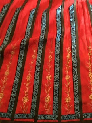 Chinese 19thc Skirt Gold Couched Skirt Complete 7