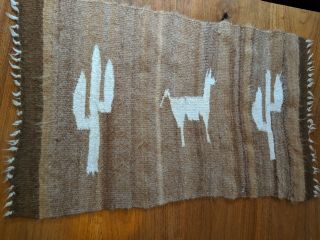 Wood Rug With Cactus & Llama 35 