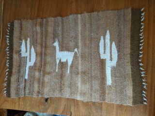 Wood Rug With Cactus & Llama 35 