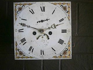 C1820 8 Day Longcase Grandfather Clock Dial,  Movement 12x 12