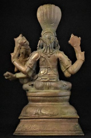 Antique large Hayagriva Vishnu with consort Lakshmi bronze 7 inches 3