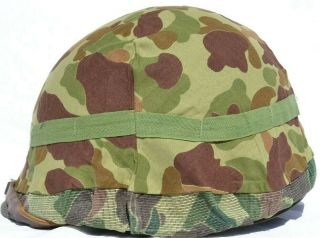 Us Wwii Usmc Camouflage Mosquito Net Helmet Cover U.  S.  Marines Frog Skin Camo