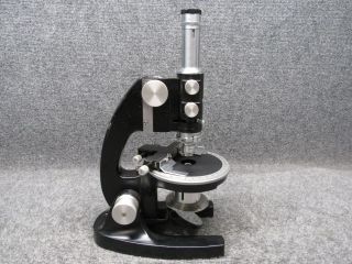 Bausch & Lomb Microscope 16033 - 443 w/ Single Objective & Slide Attachment 4