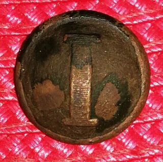 2 Infantery Confederated Military Button " I " P.  Tait & Co.  Limerick Scarce Item