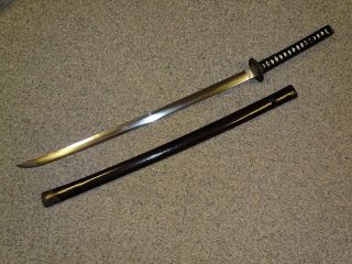 Long Japanese Samurai Sword Gendaito W/ 30 " Cutting Edge,  Shinsakuto Katana