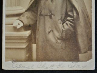 CDV,  Colonel Charles H.  Tay Wearing Overcoat & Cape 3