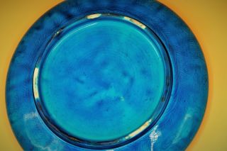 19th Century - Rare Chinese LARGE Porcelain Turquoise DRAGON Antique CENSER Dish 10