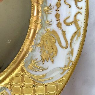 Antique Royal Vienna Porcelain Hand Painted Portrait Plate Signed Wagner 5