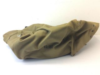 Canvas Olive Drab Military Tie Down Cover Mystery Bag Top Piece World War II? 2