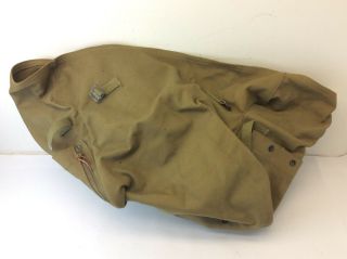 Canvas Olive Drab Military Tie Down Cover Mystery Bag Top Piece World War II? 5