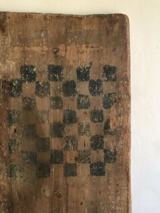 Large Old Antique Handmade Wooden Game Board Patina Primitive AAFA 11