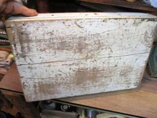 Primitive Wooden Tool TOTE Tray Box Carrier Chest Caddy Carpenter Rustic VINTAGE 6