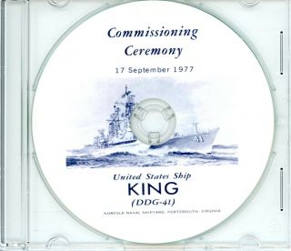 Uss King Ddg 41 Commissioning Program 1977 Navy Plank Owners