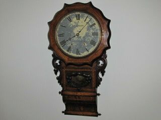 Antique Time And Strike Advertising Wall Clock