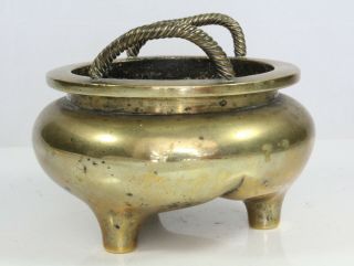 Antique Chinese Polished Bronze Censer 17th / 18th Century - Xuande Mark 4