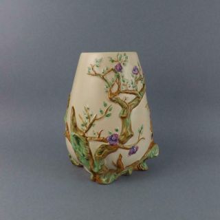 Antique Large Rare Clarice Cliff Art Deco Rased Indian Tree Porcelain Vase