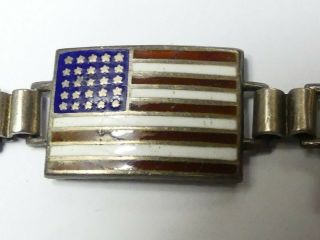 WWII US Military Son In Service Allied Flags Enameled Bracelet 3