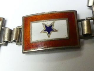 WWII US Military Son In Service Allied Flags Enameled Bracelet 4