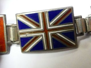 WWII US Military Son In Service Allied Flags Enameled Bracelet 5