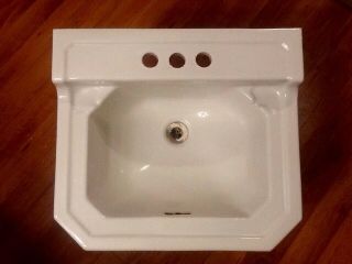 1946 Vintage Reclaimed American Standard White Vitreous China Wall Mount Sink