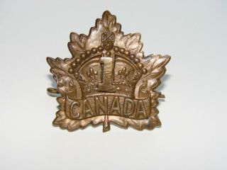 Canada Ww1 Cef Cap Badge The 1st Battalion " Ontario Regiment " Interim Badge
