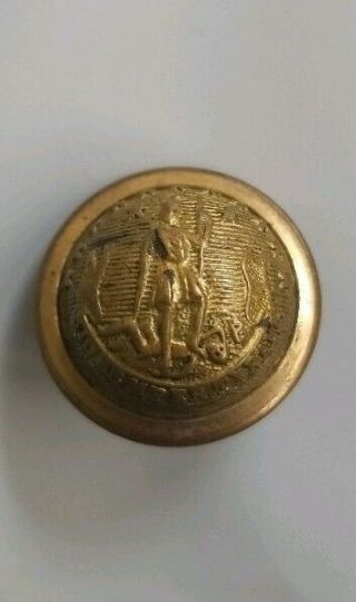 Civil War Brass Button Virginia Sic Semper Tyrannis Philadelphia Horstmann
