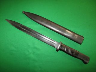 German Ww2 K98 Bayonet E.  Pack & S.  Solingen 1941 With Not Matching Scabbard