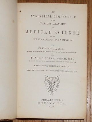 1866 Antique Book Compendium of the Various Branches of Medical Science Surgery 3