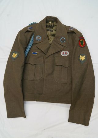 Cold War Us Army 24th Infantry Division Airborne Qualified Ike Jacket
