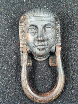 Pharaoh Door Knocker Cast - Iron Vintage