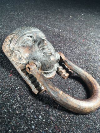 Pharaoh Door Knocker Cast - Iron Vintage 2