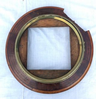 Antique London Cast Brass Bezel And Sight Ring For 12 Inch Diameter Dial