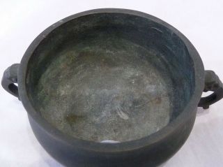 Chinese Bronze Censer - Signed and Wood Stand.  Qing / Republic 6
