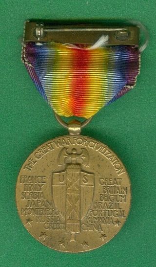 WW 1 U.  S.  Victory Medal World War 1 2