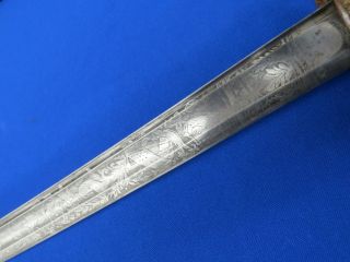 U.  S.  CIVIL WAR MODEL 1850 FOOT OFFICERS SWORD AND SCABBARD ENGRAVED – FRENCH IMP 7