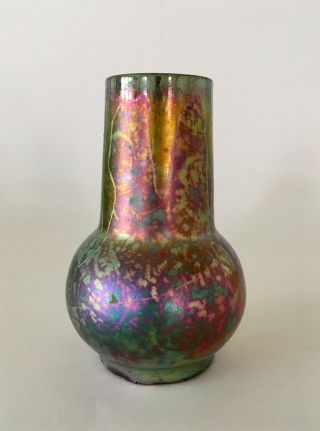Aire - Belle Alfred Rosselin iridescent Art Nouveau ceramic vase irisé Massier Era 2